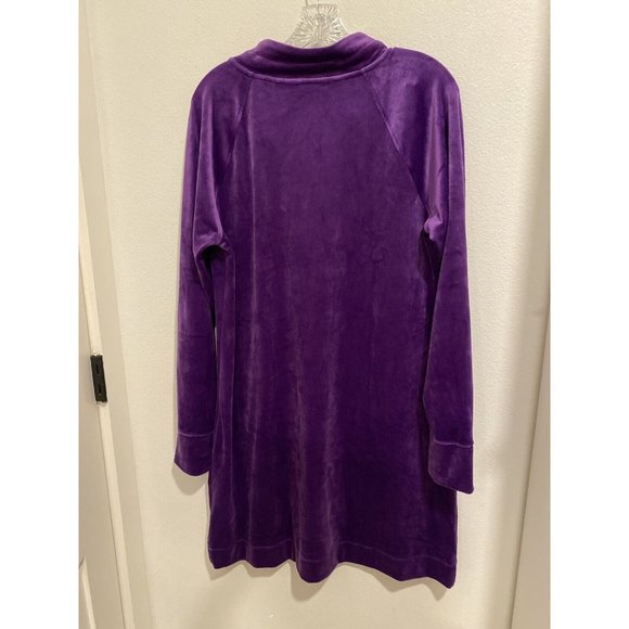NWT Lilly Pulitzer Cassi Purple Berry Stretch Velour Velvet Tunic Dress XL - Picture 5 of 6